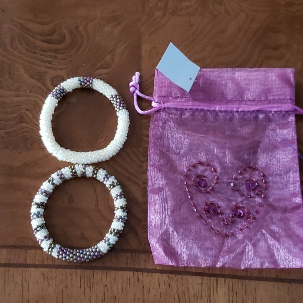 BRACELETS Hand Crafted crochet , set of 2